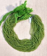 29 Strands 3mm Natural Green Peridot Gemstone Faceted Rondelle Bead 13.5" Strand