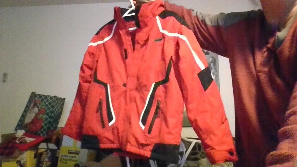 EXCELLENT SNOW COAT! Spyder Red Black Winter/Ski/Rain/Weatherproof Teen Size 16 - Image 2 of 4