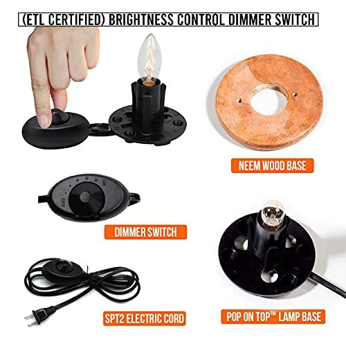 Himalayan Glow Salt Lamp with Dimmer Switch 5-7 lbs - Picture 12 of 12