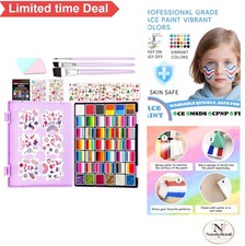 Face Painting Kit for Kids Adults 146 Colors Water Based Split Cake with