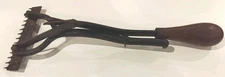 Antique Carpet Stretcher Primitive Hand Tool Wood & Iron Cast "PAT JUNE 13 1876"