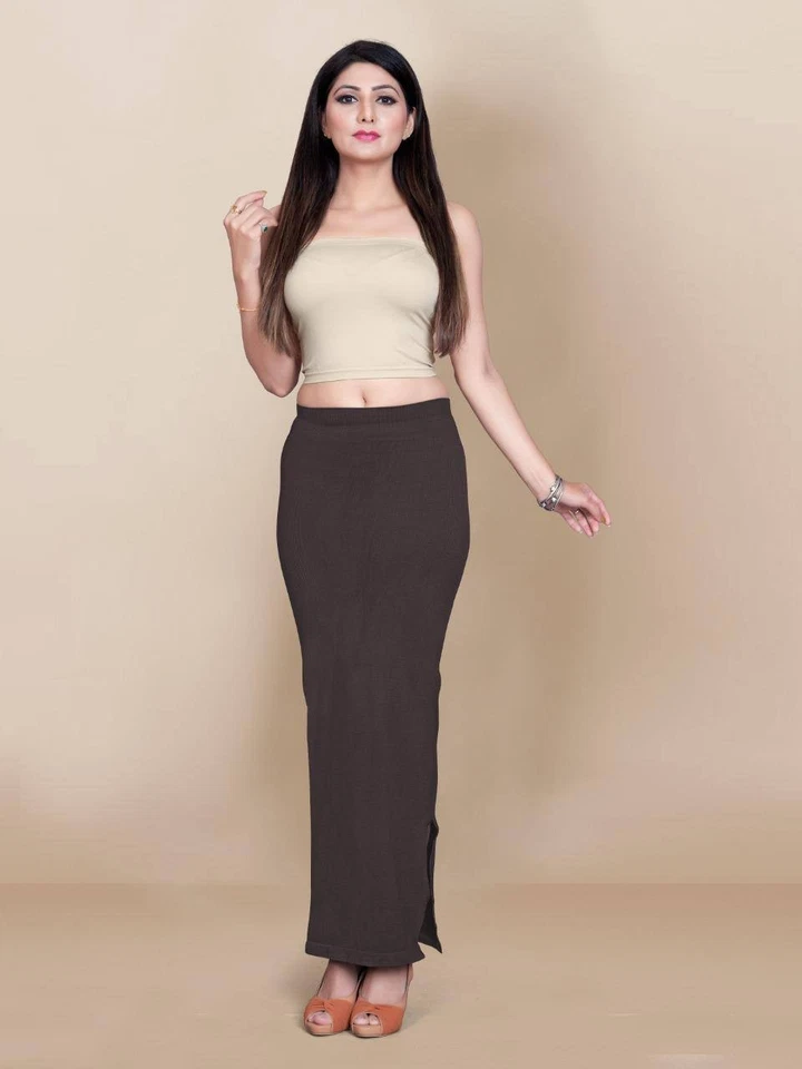 Anágua feminina, Saree Shapewear Petticoat feminina, saia íntima para Sarees - Imagem 4 de 4