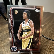 Topps Chrome 2026 Tre Johnson III Rookie #156 Washington Wizards NBA Card. rookie card picture