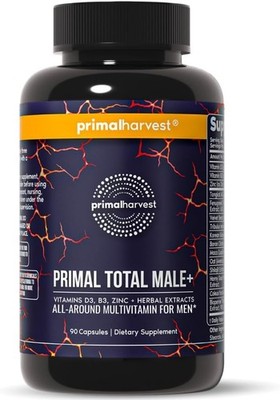 Primal Harvest  Primal Total Male+ Multivitamin for Men Vitamins  - 90 Capsules