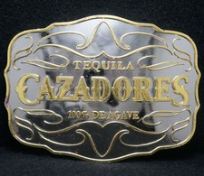 XA25122 VINTAGE 2000s CAZADORES TEQUILA 100 DE AGAVE BOOZE LIQUOR BELT BUCKLE