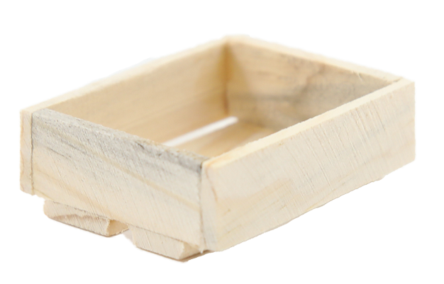 Dolls House Bare Wood Fruit Crate Box Empty Shop Country Store Market Accessory