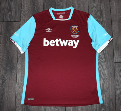 WEST HAM UNITED FC 2016-17 HOME SHIRT UMBRO JERSEY FOOTBALL SOCCER