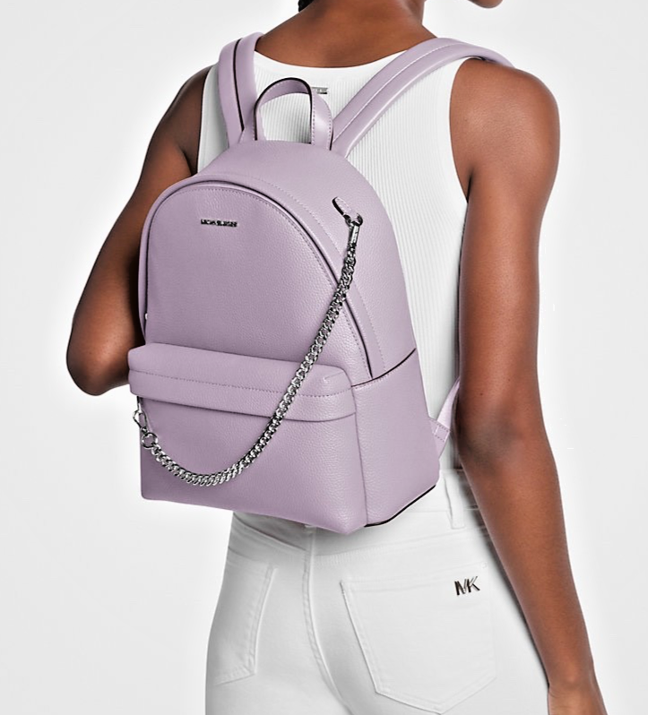 Michael Kors Slater Medium Signature Logo Backpack Purple Light
