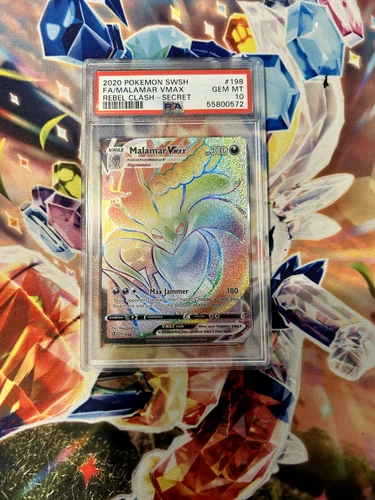 Pokemon Malamar VMAX 198/192 Rainbow Secret Rare Rebel Clash PSA 10