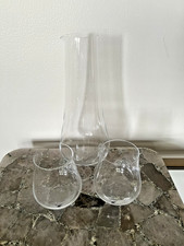 Orrefors Crystal Sweden Carafe Pitcher with G...