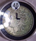 1921 Morgan Silver Dollar, Interesting Greenish Toning, Die Crack — photo 5