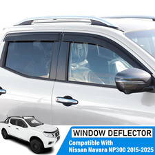 For Nissan Navara NP300 D23 2015-2025 Wind Deflectors Rain Guard Sun Shade Visor