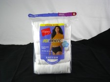 Hanes Breathable Cotton Tagless Briefs 10pk Women Size 6/M No Ride Up Waistband