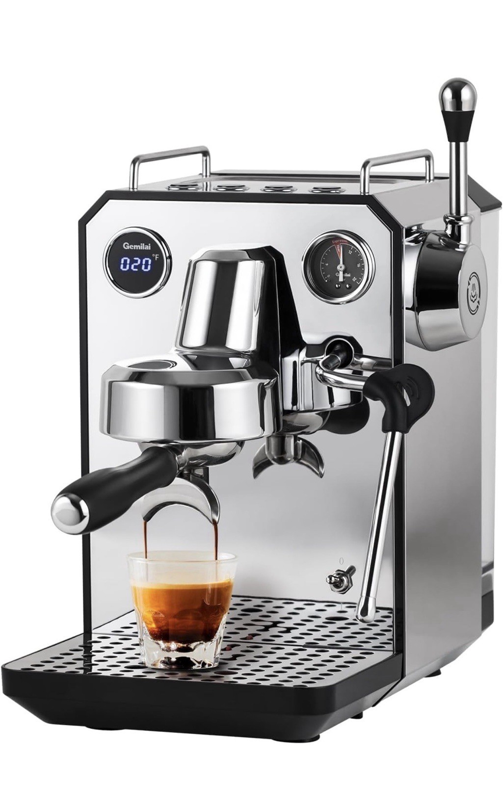 Professional, 15 Bar, Espresso Maker, Milk Frother Steam Wand, for Cappuccino