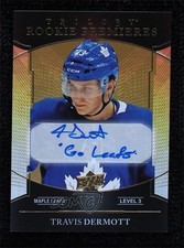 2018-19 Upper Deck Trilogy Rare Rookies 16/49 Travis Dermott #123 Auto 04y9