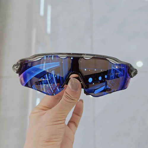 Oakley Radar EV Path OO9208 Sunglasses Clear Gray Frame Sapphire Polarized Lense