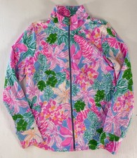 Lilly Pulitzer Leona Jacket Womens S Colorful Pink Floral Tropical Resort Preppy