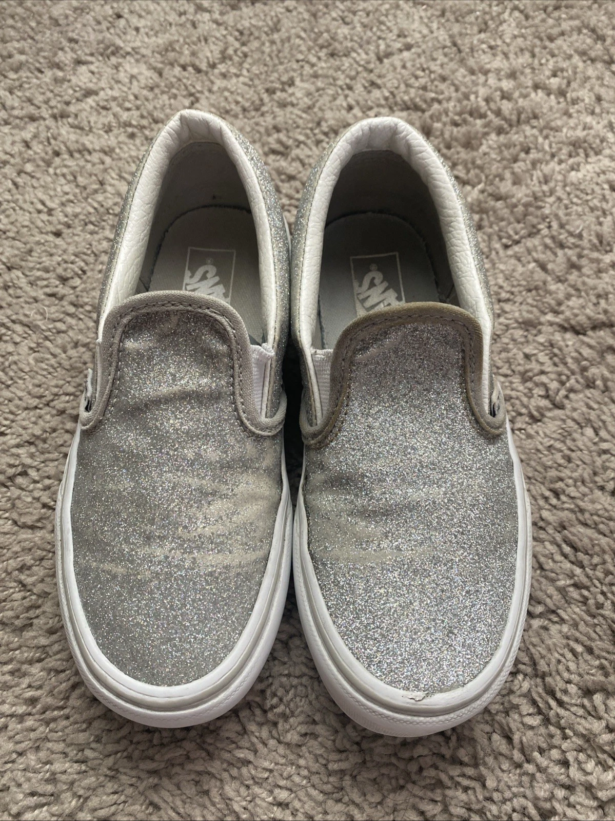 SCARPE SLIP ON RAGAZZA ARGENTO GLITTER VANS Oldsk Sk8 13 5