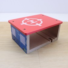 Wooden Train Track Engine Shed Depot Building Red Roof Brio Compatible NEW