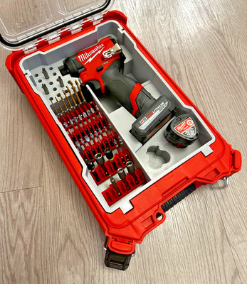Milwaukee M12 Fuel 1/4'' Impact Driver PACKOUT Insert W/ Bit Storage 3D Printed