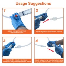 Silicone Insemination Catheter Horse AI Tube 36Fr 80cm Equine Breeding Tool