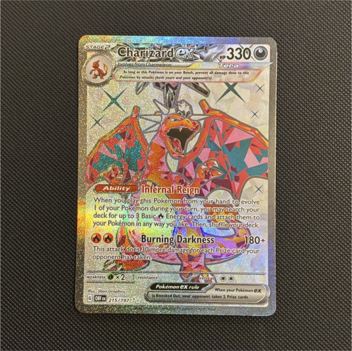 Charizard EX 215/197 Obsidian Flames Holo Pokmon TCG Card English | eBay