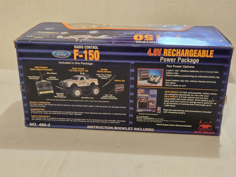 Vintage New Bright Ford F-150 RC  OPEN BOX 1998 - Image 3 of 4