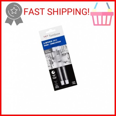 Tombow 57316 Mono Zero Eraser Refills, Round 2.3mm, 2-Pack