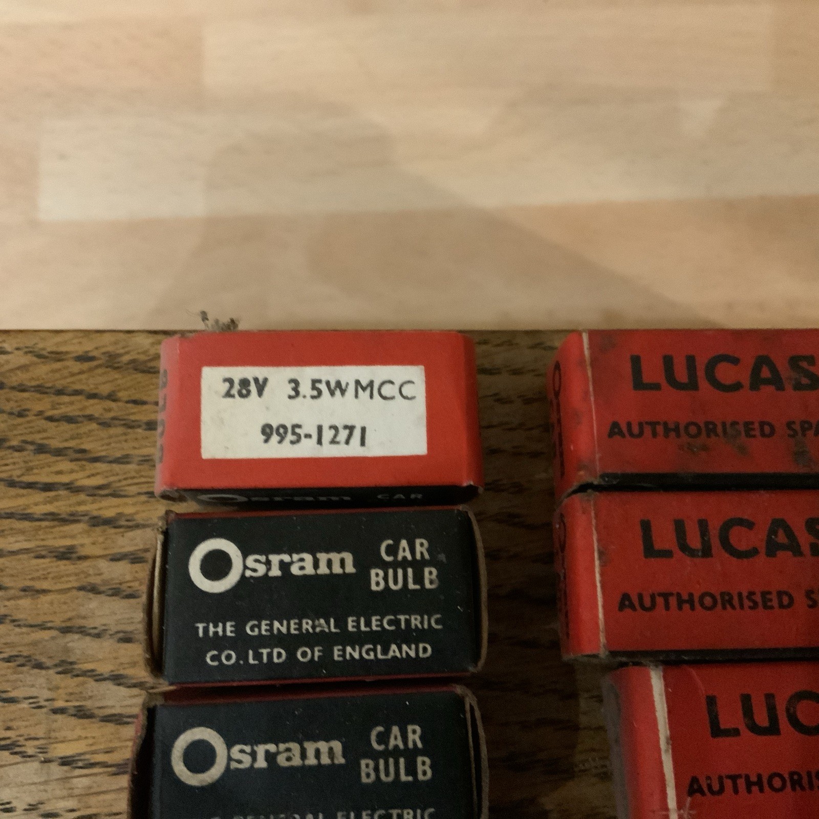 Lampadine Auto D'epoca Lucas Osram 28V 3,5wmcc 995-1271 X 9 - Miniatura 2