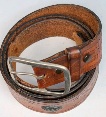 Vintage Chambers of Phoenix Hand Tooled and Painted Belt 40  display picture 2