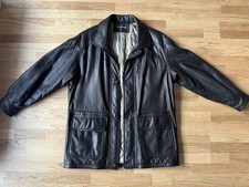 Pierre Cardin Herren Lederjacke schwarz  - gestepptes Futter - Gr. 54 / XL