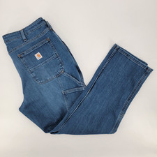 Carhartt Womens 16S Rugged Flex Relaxed Fit Double-Front Jeans Model BD5110 NWT