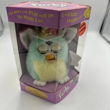 2000 Aqua/Yellow Spring Easter Furby, Flower Hat 70-880 Special Limited Edition