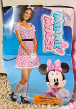 Sassy Minnie Mouse Pink Disney Fantasy Cute Dress Up Halloween Adult Costume LG