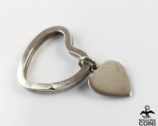 Tiffany & Co. Sterling Silver "Please Return To" Heart Charm & Key Ring
