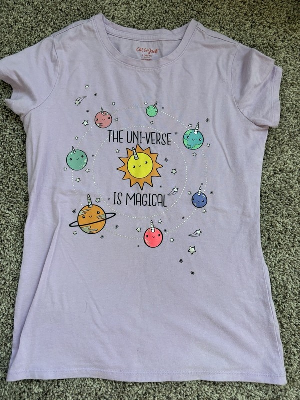 Girls Cat and Jack T Shirt Size L 10/12