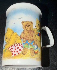 Roy Kirkham Playtime Teddy Summer Fine Bone China Cup Mug Made in England EUC