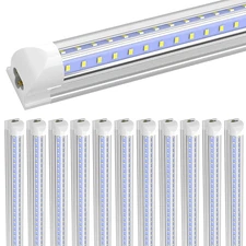 12Pack ETL LED Shop Light Fixture 90W 8FT Integrated Led Tube Light Bulbs 6000K