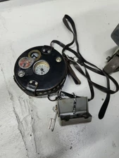 Vintage Detex Guardsman Clock w/Leather Case, Watchclock Station, & Keys