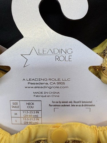 Disney Princesa Bella La Bella y la Bestia Lentejuelas Premium Collar para Mascotas Talla L Nuevo con Etiquetas - Imagen 6 de 11