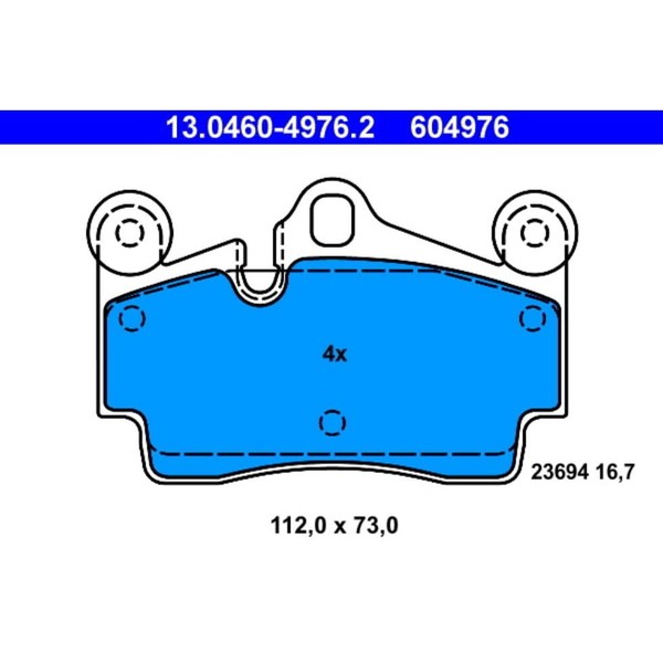 Bremsbelagsatz Scheibenbremse ATE 13.0460-4976.2 FüR Audi Porsche VW Q7-image