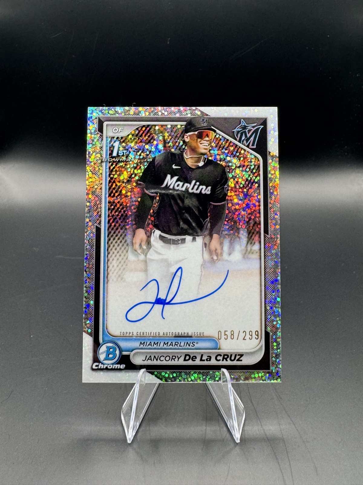 2024 Bowman Chrome #CPA-JDL Jancory De La Cruz Autographs Speckle #/299