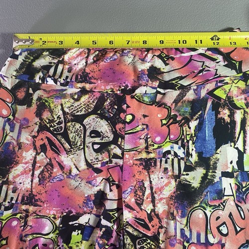 Eye Candy Womens Leggings Graffiti Print High Rise Multicolor Stretch Size 1X - Picture 5 of 8
