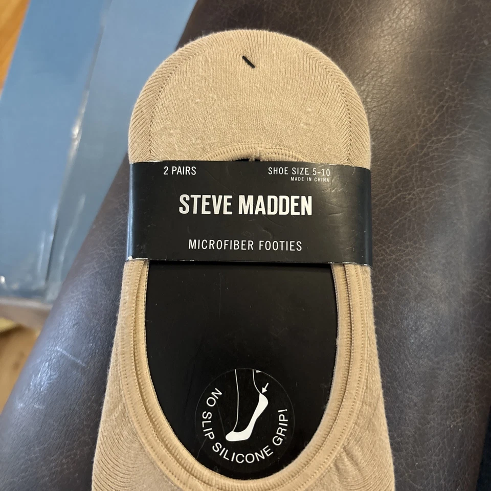 Sapato Steve Madden Feminino de Microfibra Footies 2 Pares Silicone Antiderrapante Tamanho 5-10 - Imagem 2 de 3