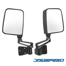 Black Manual Passengerdriver Side View Door Mirrors For 87-02 Jeep Wrangler Black Manual Passengerdriver Side View Door Mirrors For 87-02 Jeep Wrangler