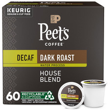 , Dark Roast Decaf Keurig K-Cup Pods - Decaf House Blend 60 Count 6 Boxes of 10