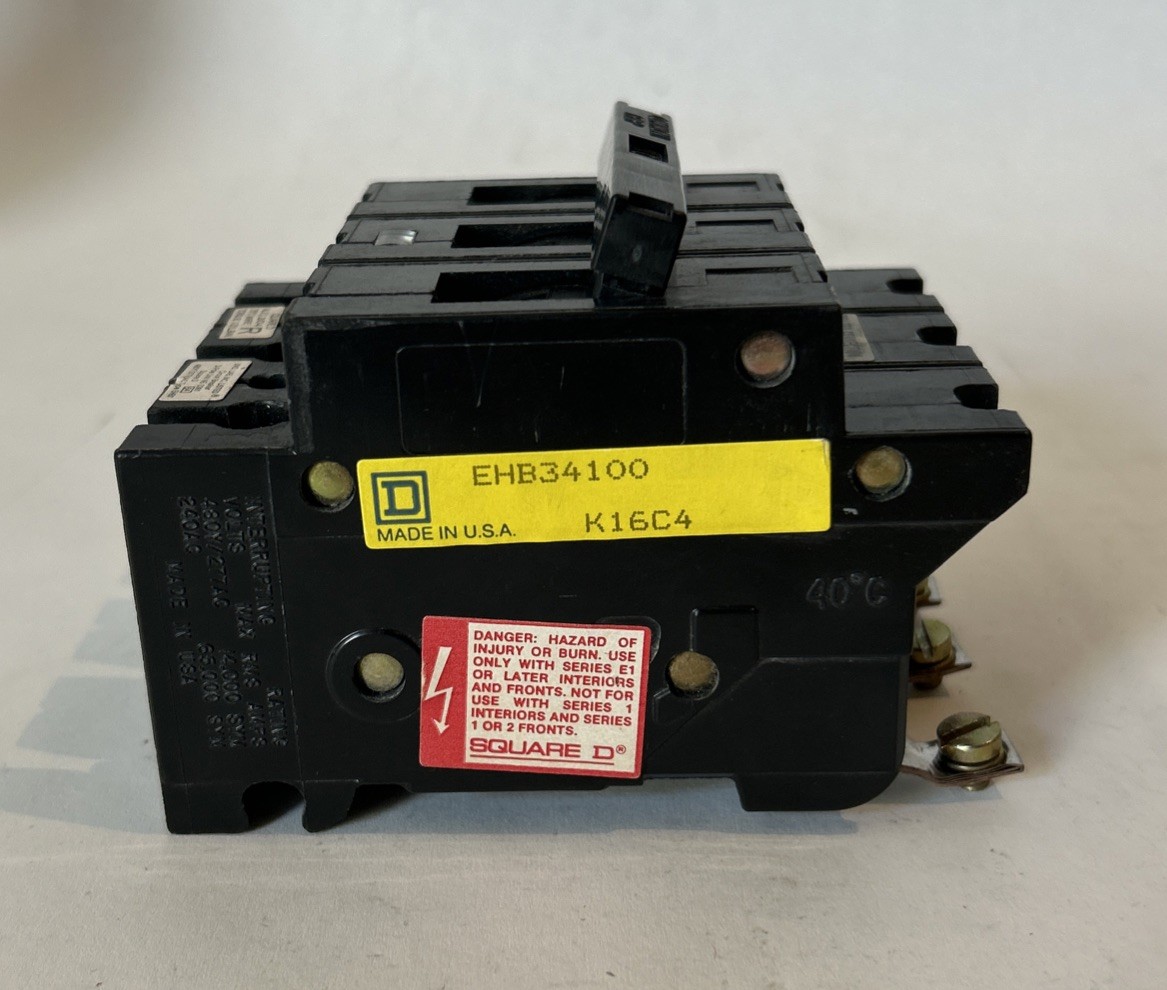 Square D EHB34100 100 Amp 3 Pole 480Y/277 VAC Circuit Breaker