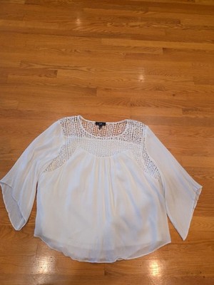 Women's Gorgeous White Blouse ~ Size 2X ~  AGB~ 48'' Chest ~ Fully Lined! ~ EUC!