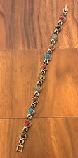 Copper Magnetic Link Colorful Stone Bracelet Arthritis Pain Relieve - Horseshoe