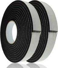 Adhesive Foam Tape Weather Strip 1/4 Inch Thick x 1 Inch Wide 2 Rolls Sticky